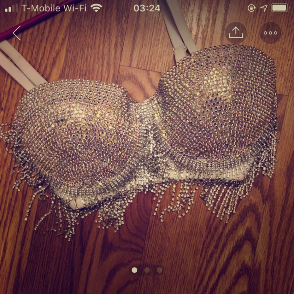 Windsor rhinestone fringe bra